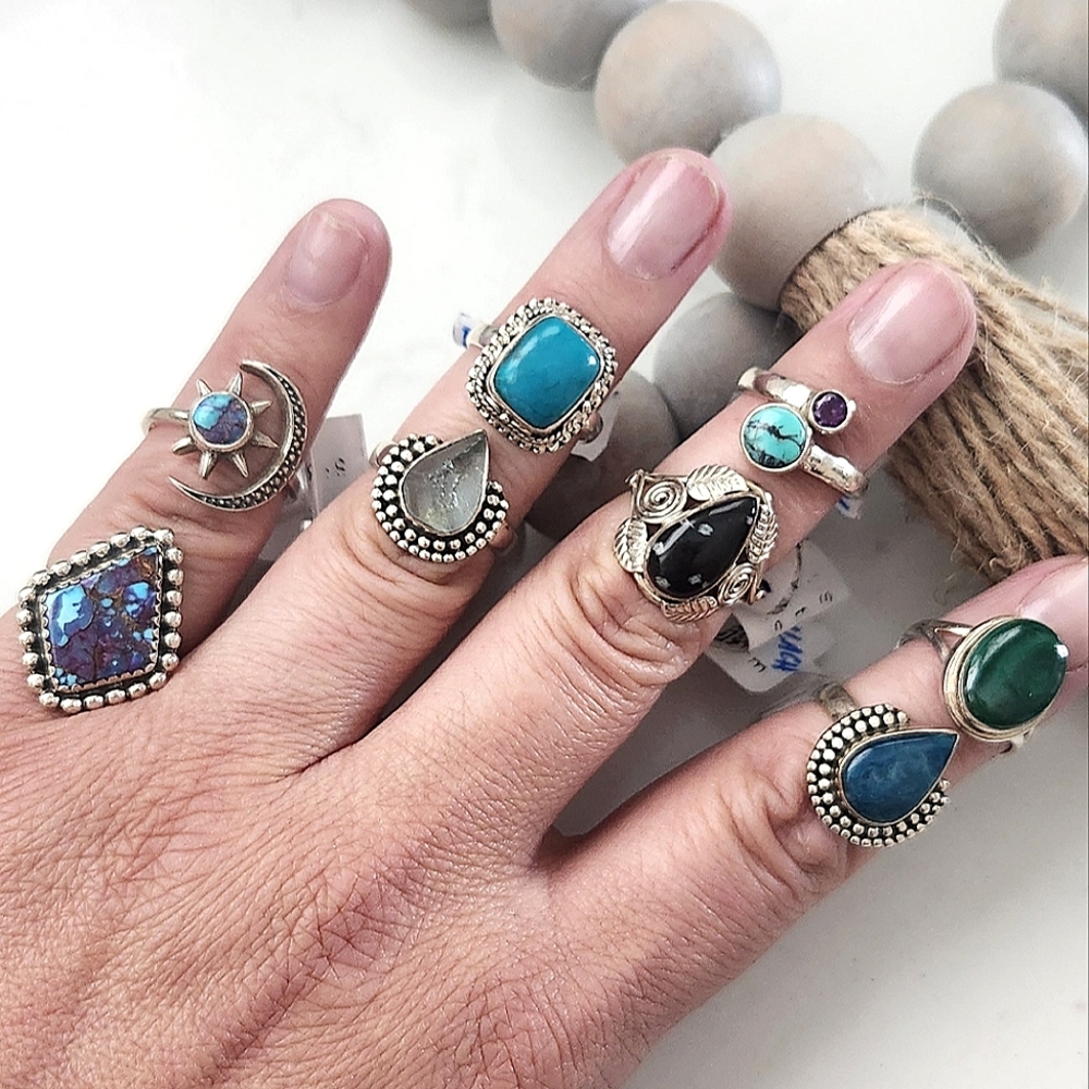 NEW Genuine Sterling Silver Rings - Size 6.5